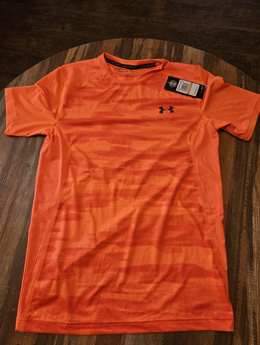 Nwt Mens Small Under Armour Heat Gear Shirt- Orange-#15